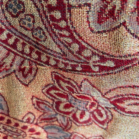 NWOT Paisley Pashmina Silk Wrap - Picture 4 of 6